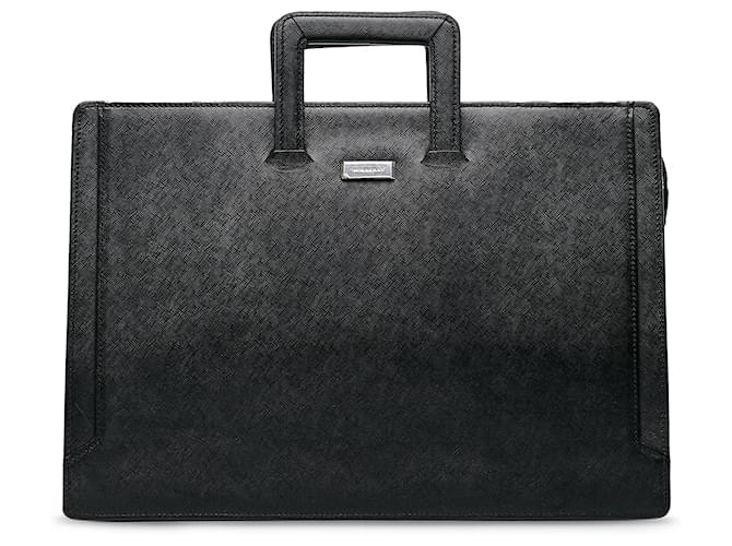 Burberry Black Leather Business Bag Pony-style calfskin  ref.1175168