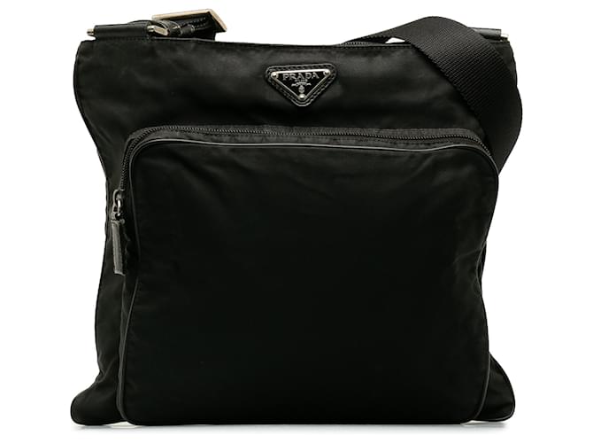 Prada Black Tessuto Crossbody Bag Nylon Cloth  ref.1175173