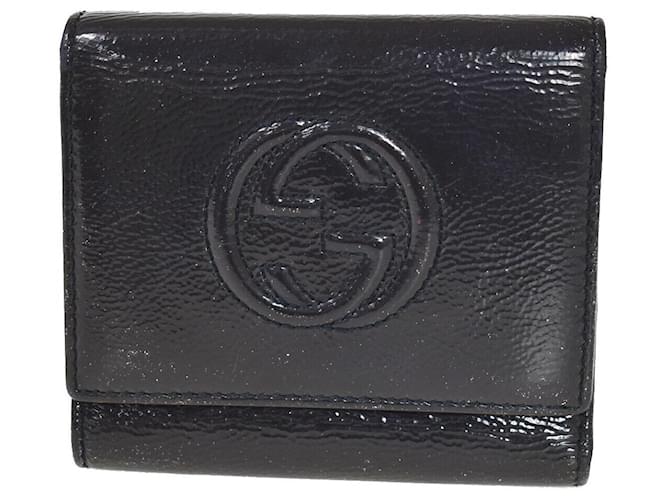 Gucci Logo Black Patent leather  ref.1175185