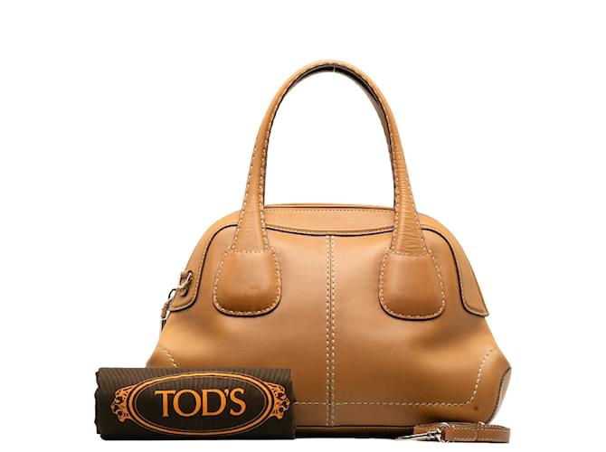 Tod's Leather D-Style Handbag Brown  ref.1175233