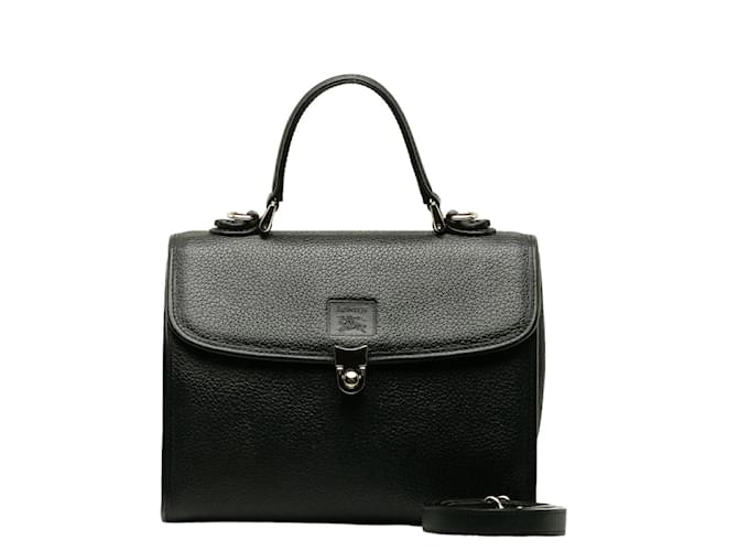 Burberry Leather Handbag Black Pony-style calfskin  ref.1175247