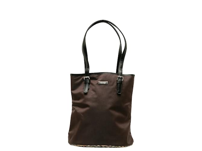 Burberry Nylon Tote Bag Brown Cloth  ref.1175254
