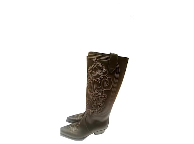 Hermès Hermes Vegas limited edition  boots Black Leather  ref.1175322