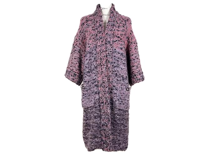Chanel 8K$ New CC Button Oversized Boucle Coat Pink Tweed  ref.1175352