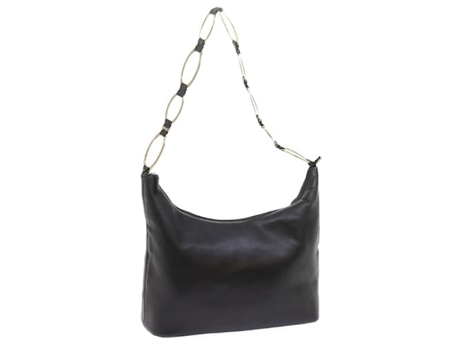 GUCCI Bolso De Hombro Cuero Negro 001 1998 1805 base de autenticación10616  ref.1175379