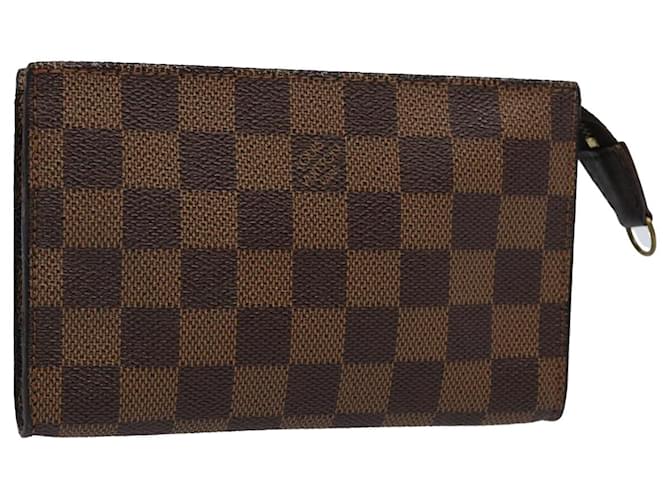 LOUIS VUITTON Damier Ebene Marais Pouch LV Auth 61740  ref.1175390