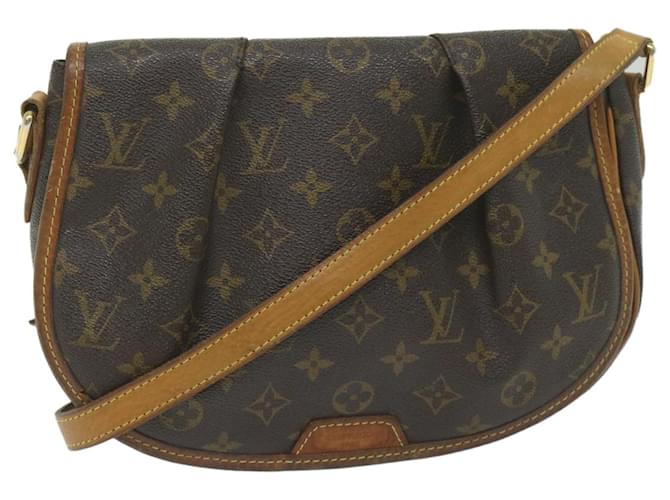 LOUIS VUITTON Monogram Menilmontant PM Bolso de hombro M40474 LV Auth 61312 Monograma Lienzo  ref.1175394