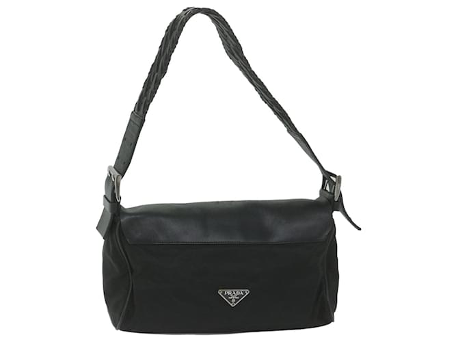 PRADA Shoulder Bag Nylon Black Auth 60190  ref.1175400