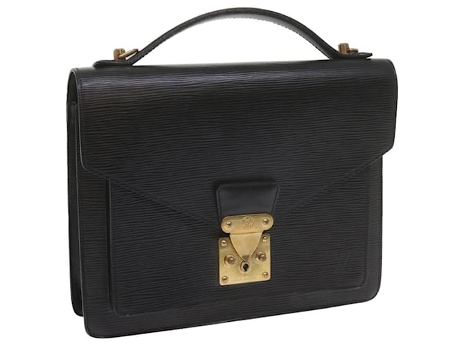 Louis Vuitton Epi Monceau 28 Hand Bag Black M52122 LV Auth ep2519 Leather  ref.1175419