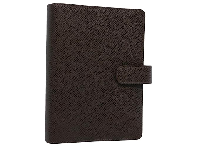 LOUIS VUITTON Taiga Agenda MM Day Planner Cover Grizzly R20426 LV Auth ar11017 Leather  ref.1175421