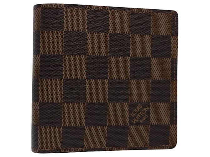 LOUIS VUITTON Damier Ebene Portefeuille Marco Carteira Bifold N61675 auth 60094UMA  ref.1175452