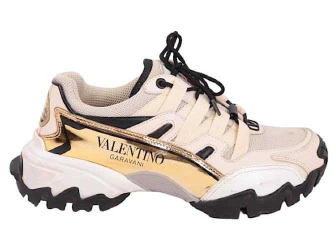 Valentino Leather sneakers Beige  ref.1175509