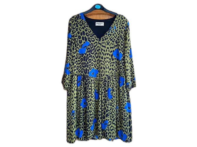 Essentiel Antwerp Seidenkleid Grün