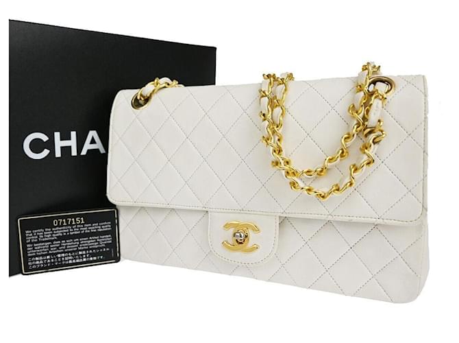 Chanel Timeless White Leather  ref.1175544