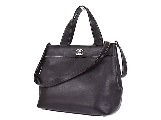 Chanel CC Black Leather  ref.1175555