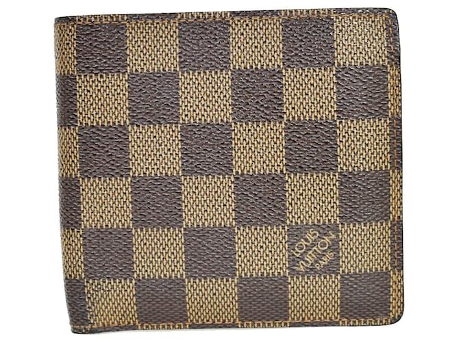 Louis Vuitton Porte billet Brown Cloth  ref.1175574