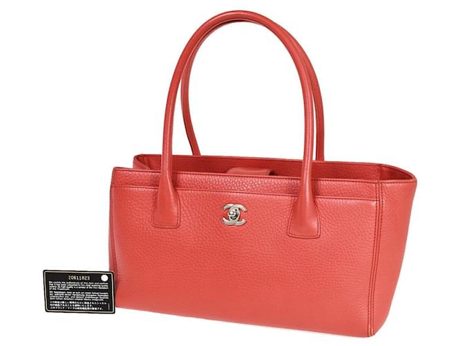 Chanel CC Red Leather  ref.1175635