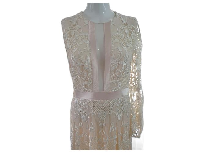 Autre Marque Couturissimo Spitzenkleid Creme