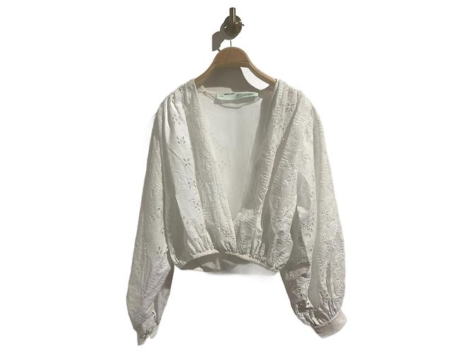 Off White OFF-WHITE Tops T.IT 44 Baumwolle Weiß