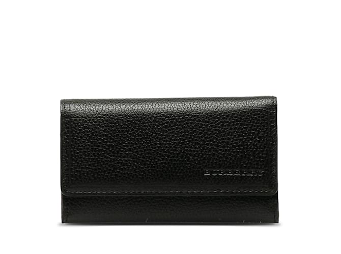 Black Burberry Leather Key Holder  ref.1175853