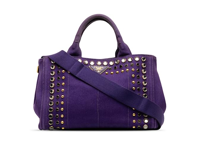 Purple Prada Canapa Bijoux Satchel Cloth  ref.1175861