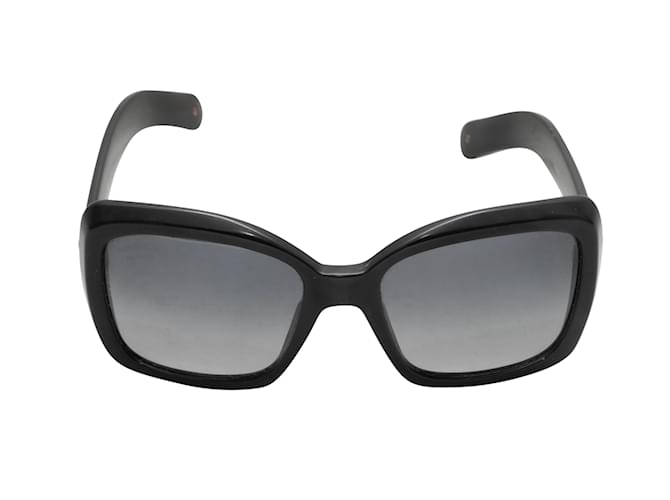 Óculos de sol grandes Chanel pretos Plástico  ref.1175875