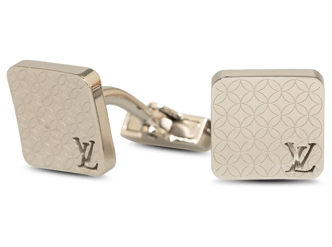 Gemelli Louis Vuitton in acciaio Champs Elysees in argento