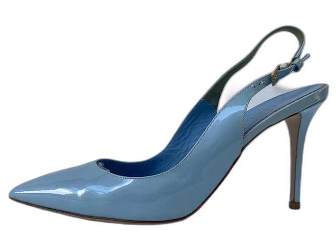 Bellissime scarpe con tacco Le silla Blu Pelle verniciata  ref.1175962