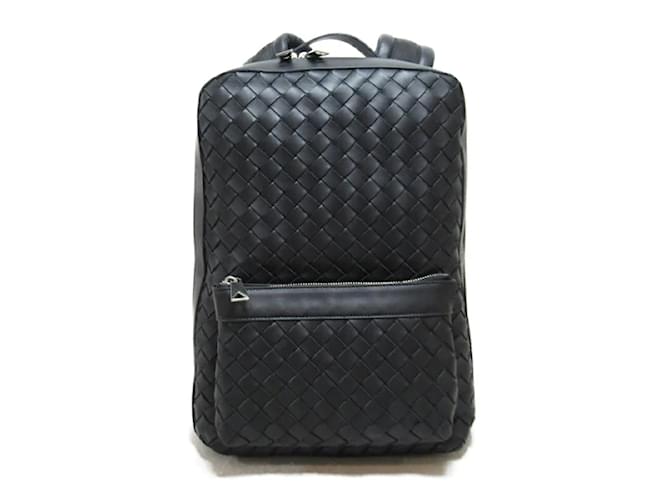 Bottega Veneta Small Intrecciato Leather Backpack 710062V0E548803 Black Pony-style calfskin  ref.1176051