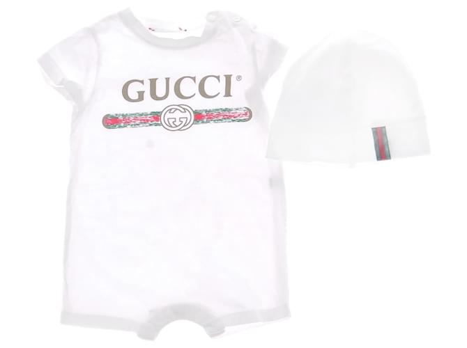GUCCI  Outfits T.fr 3 mois - jusqu'à 60cm cotton White  ref.1176123