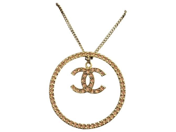 Colar Chanel em ouro rosa Dourado Metal  ref.1176131