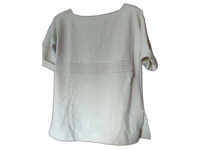 Hermès Malha White Silk Cotton Wool  ref.1176135