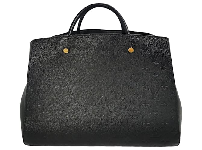 Louis Vuitton Montaigne GM Monograma negro Empreinte Cuero  ref.1176229