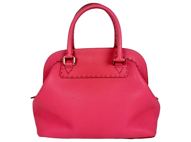 Fendi Selleria Handtasche aus rosa Leder Pink  ref.1176234