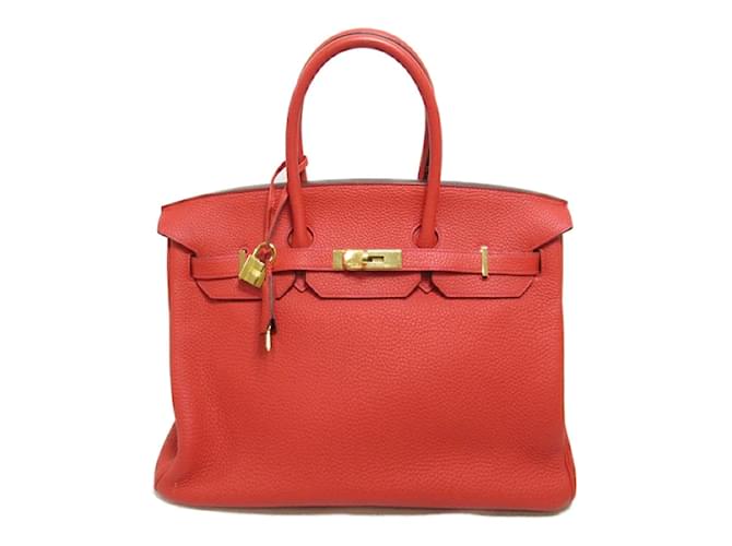 Hermès Togo Birkin 35 Red Leather Pony-style calfskin  ref.1176256