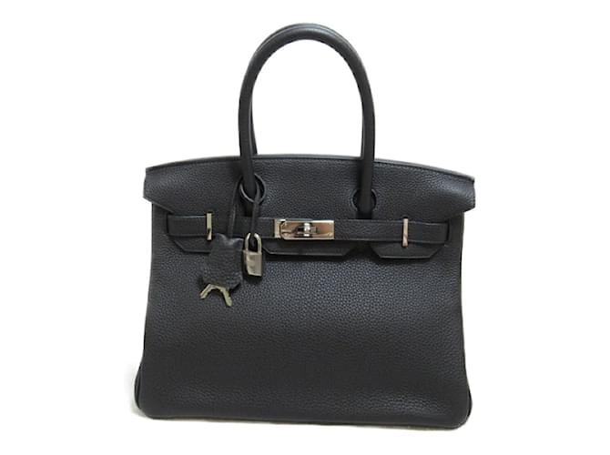 Hermès Togo Birkin 30 Cuir Veau façon poulain Noir  ref.1176265