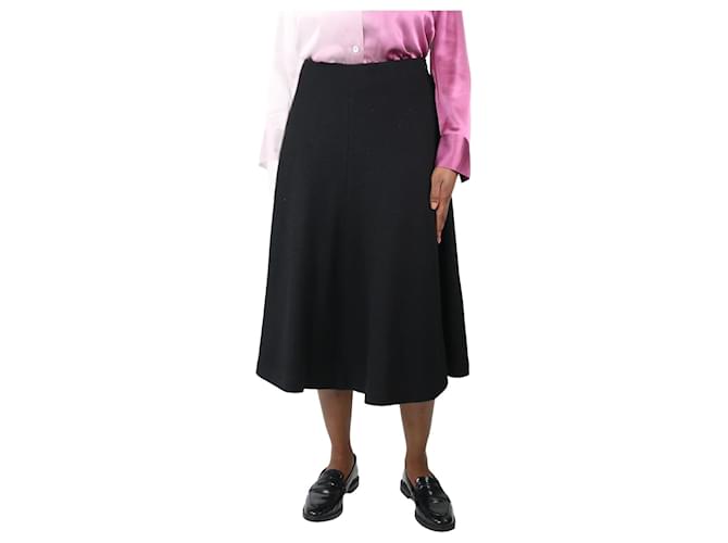 Autre Marque Black A-line wool skirt - size UK 14  ref.1176299