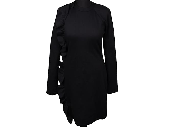 Robe en coton Victoria Beckham (M) Synthétique Noir  ref.1176388