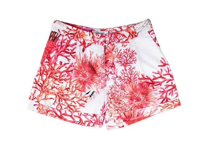 Blugirl Blumarine Floral Pants (D34) Red Synthetic  ref.1176414