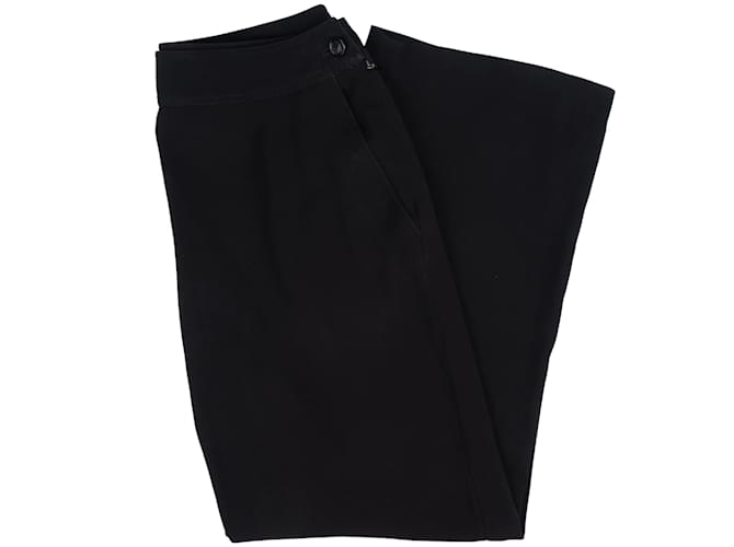Pantalon sportif Chanel (40) Polyester Noir  ref.1176461