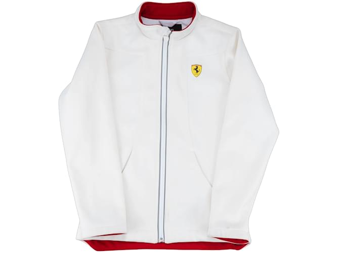 Autre Marque Ferrari Softshell Fleece Kids Jacket (9-10 Jahre) White Synthetic  ref.1176479