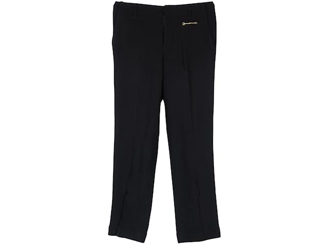 Gucci Horsebit Rayon Pants (38) Black Synthetic  ref.1176488