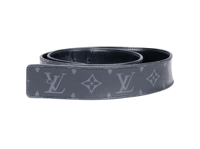 Cinturón con monograma en grafito de Louis Vuitton Negro  ref.1176526