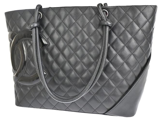 Chanel Cambon Black Leather  ref.1176547