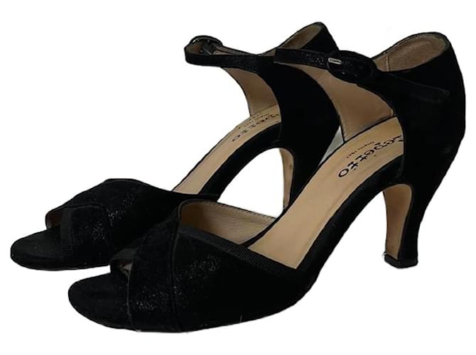 Repetto salsa heels Black Leather  ref.1176565