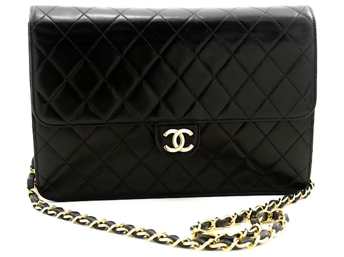 Wallet On Chain Chanel Cross Black Leather  ref.1176617