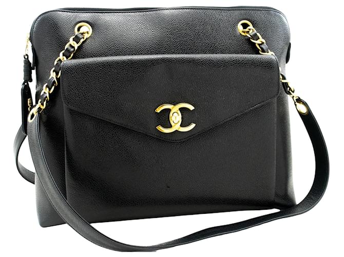 Timeless Chanel Black Leather  ref.1176671