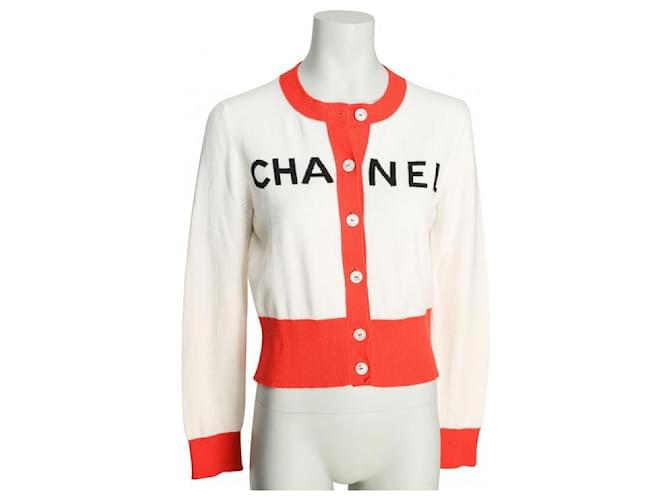 Chanel Knitwear White Cashmere  ref.1176752