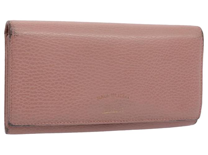 GUCCI Long Portefeuille Cuir Rose 354498 Auth bs10632  ref.1176797