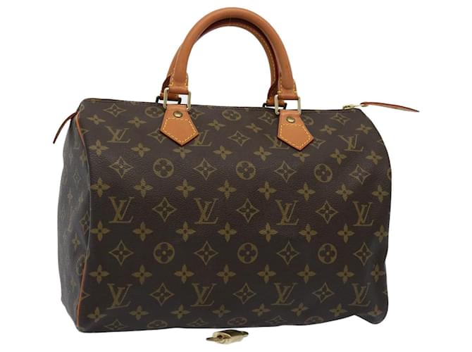 Louis Vuitton Monogram Speedy 30 Hand Bag M41526 LV Auth 60058A Cloth  ref.1176844